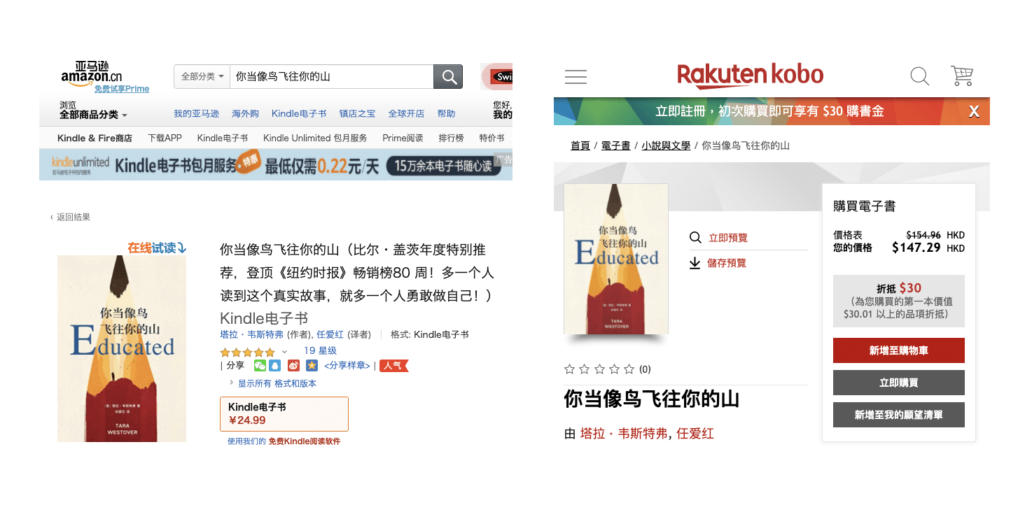 Amazon vs Kobo 同一本書在不同的圖書市場的價格相差很遠 /image/blog/zl97r.png